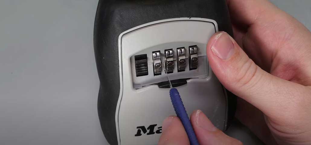 How to Open a Combination Lock with 4 Numbers