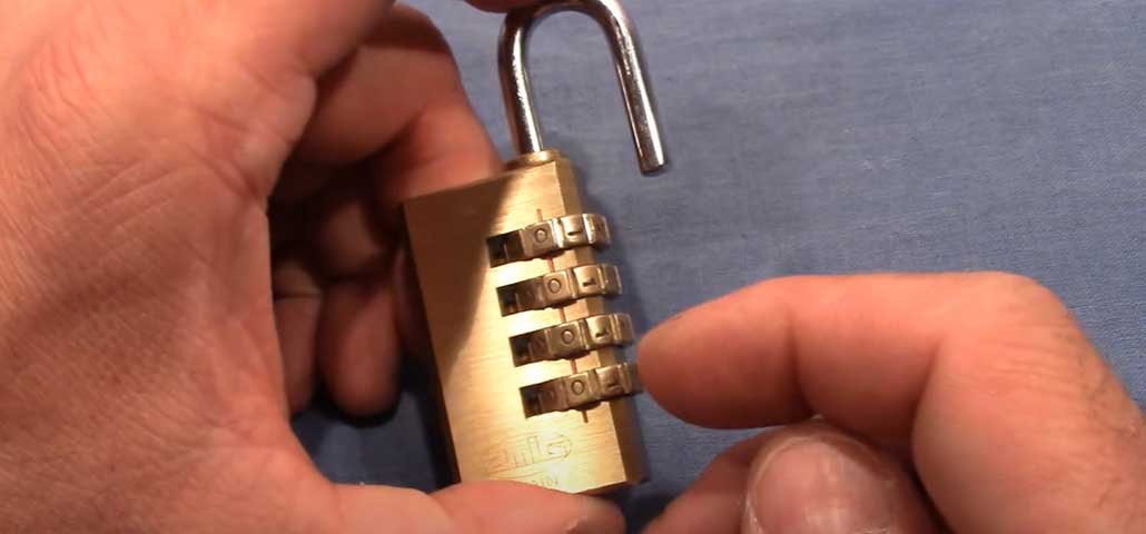 How to Open a Combination Lock with 4 Numbers